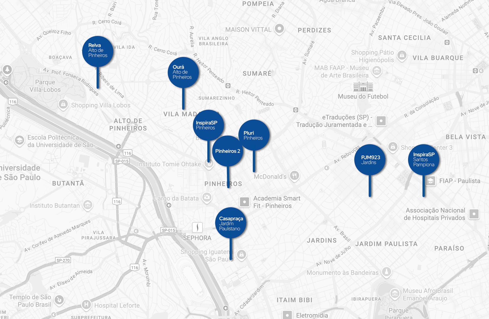 Imagem Mapa Toca55 em São Paulo