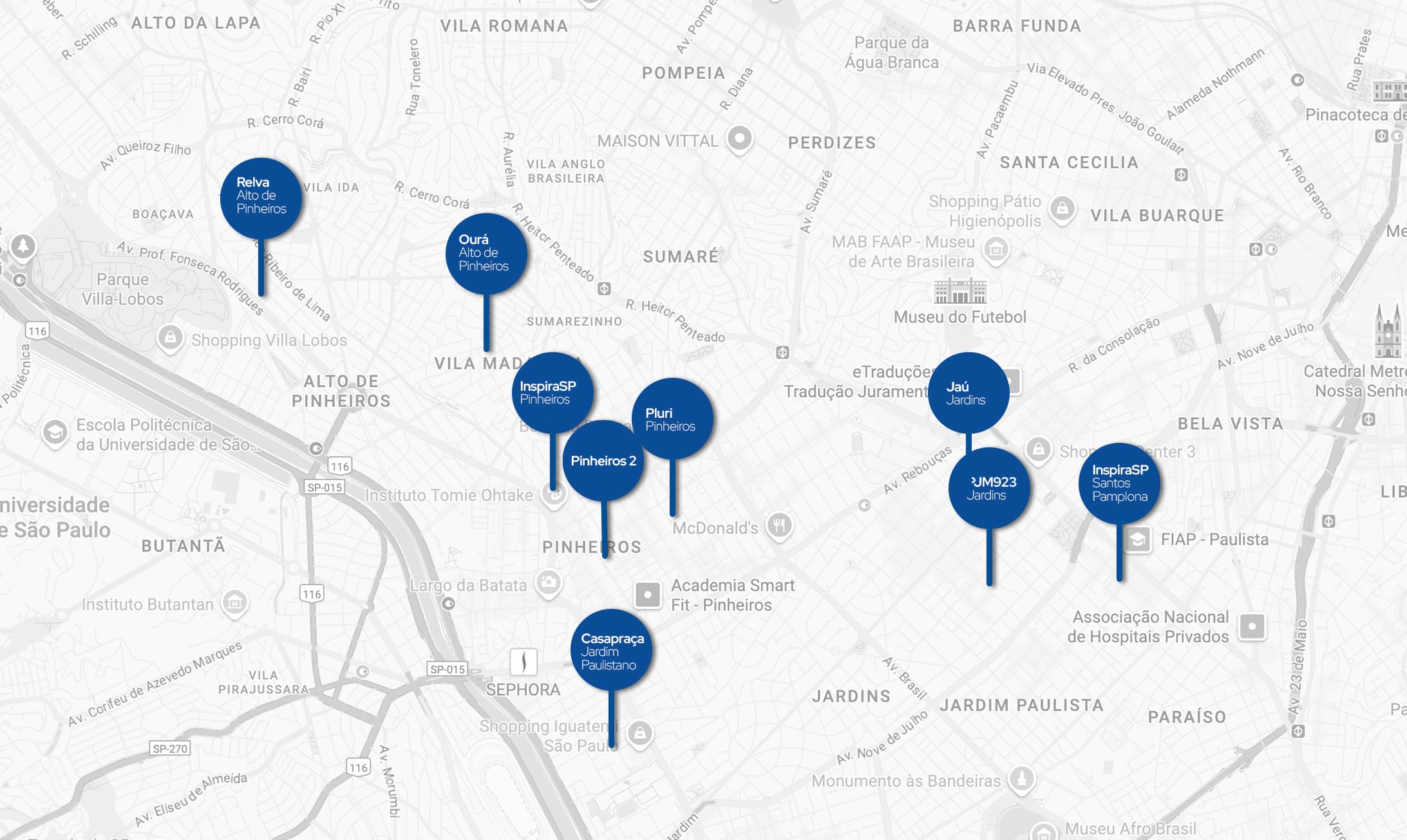 Imagem Mapa Toca55 em São Paulo